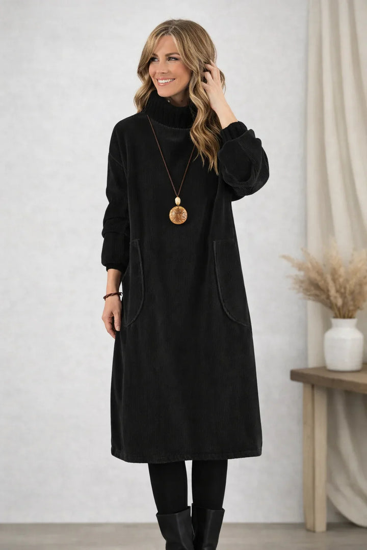 Elise – Turtleneck Midi Dress for Everyday Wear