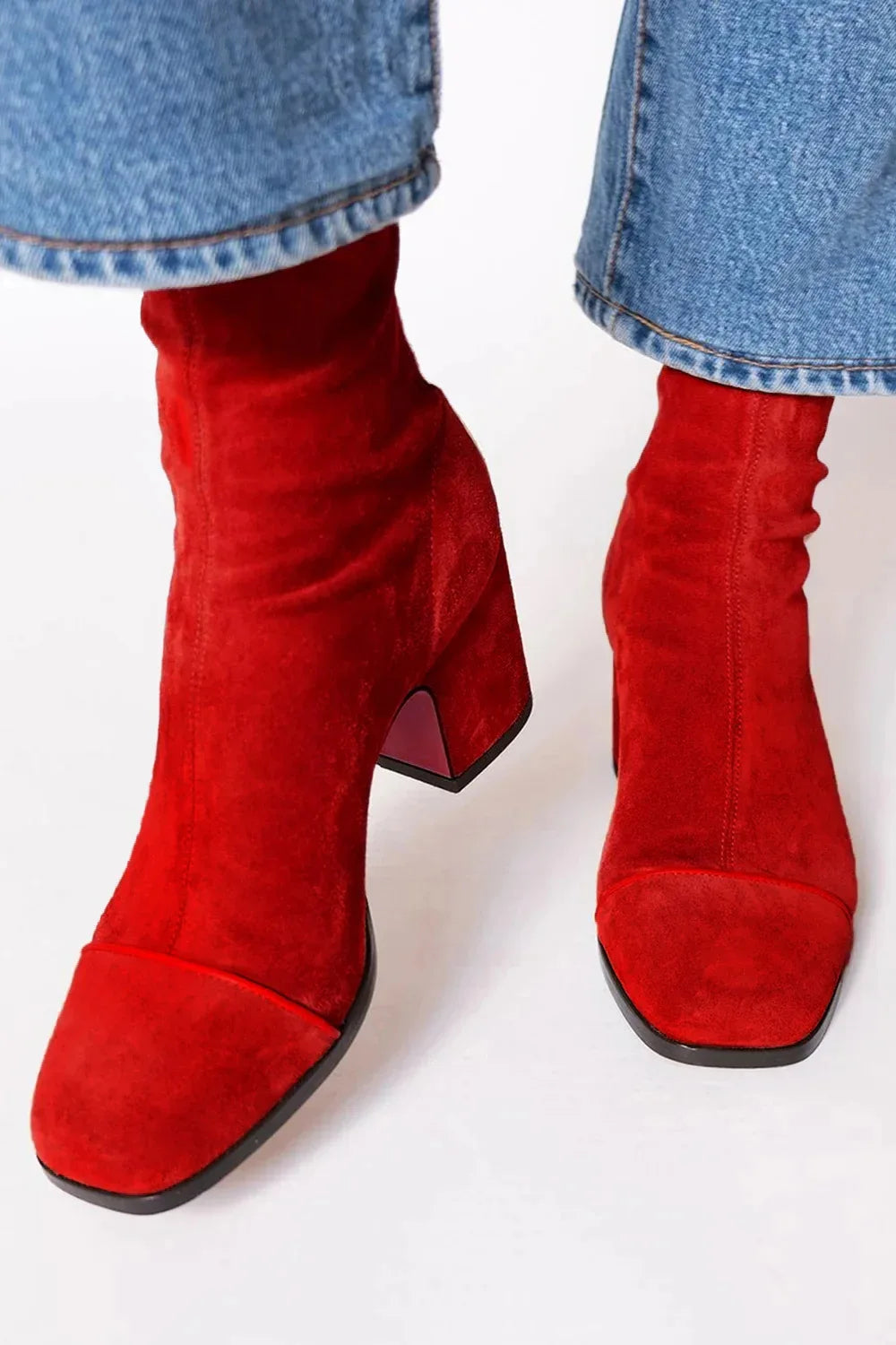 Ria | Square toe heeled boots
