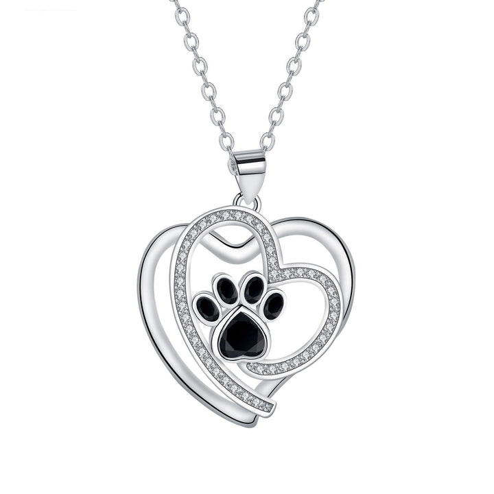 Adorable Paw Print Clavicle Necklace