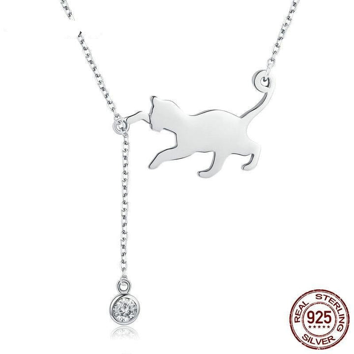 Adorable Cat Charm Pendant Necklace