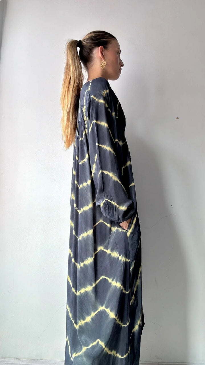 Lina™ - Long Sleeve Striped Print Dress